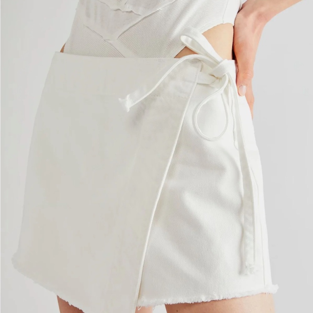 Free people Emmy skort White Tie-Waist Women's Wrap Skort